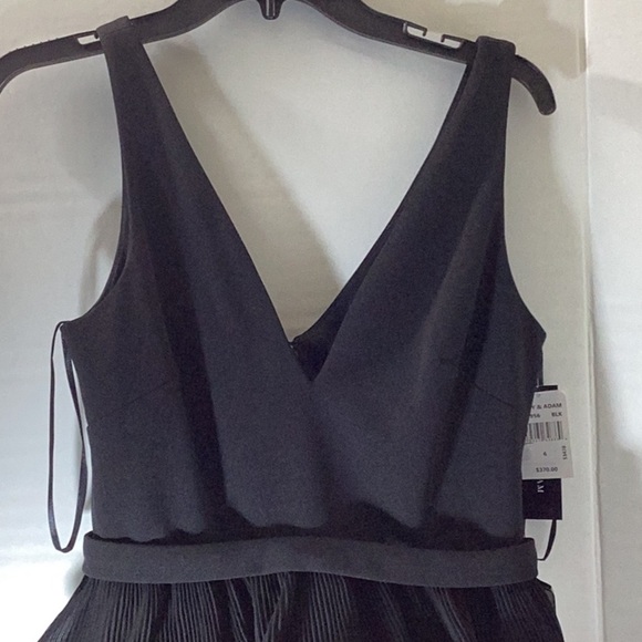 BETSEY & ADAM ELENI" SCUBA CREPE TOP AND CHIFFON SKIRT FLOOR LENGTH DRESS - Picture 10 of 13